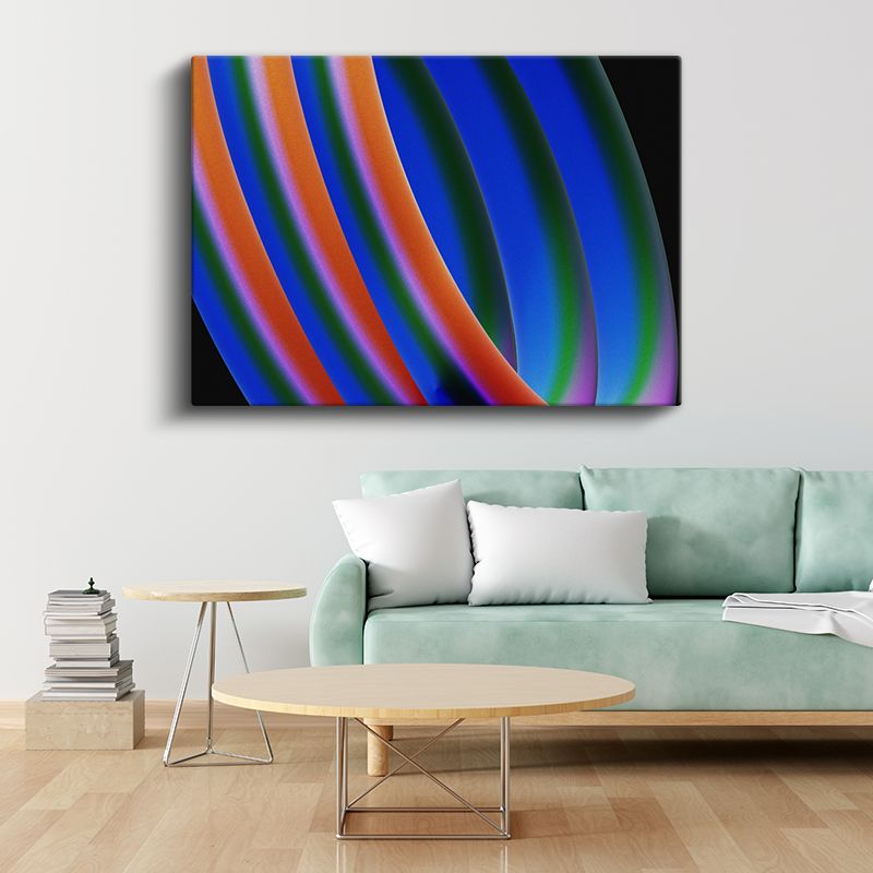 Spektrum Dalgaları - Canlı Renkli Minimalist Çizgiler Kanvas Tablo