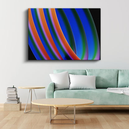 Spektrum Dalgaları - Canlı Renkli Minimalist Çizgiler Kanvas Tablo