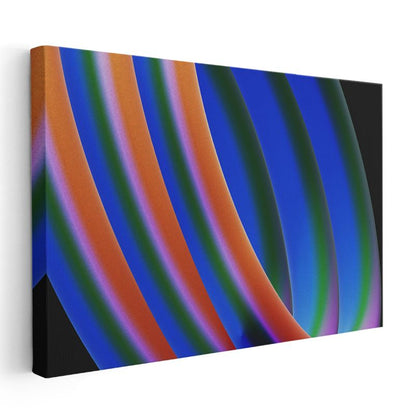 Spektrum Dalgaları - Canlı Renkli Minimalist Çizgiler Kanvas Tablo