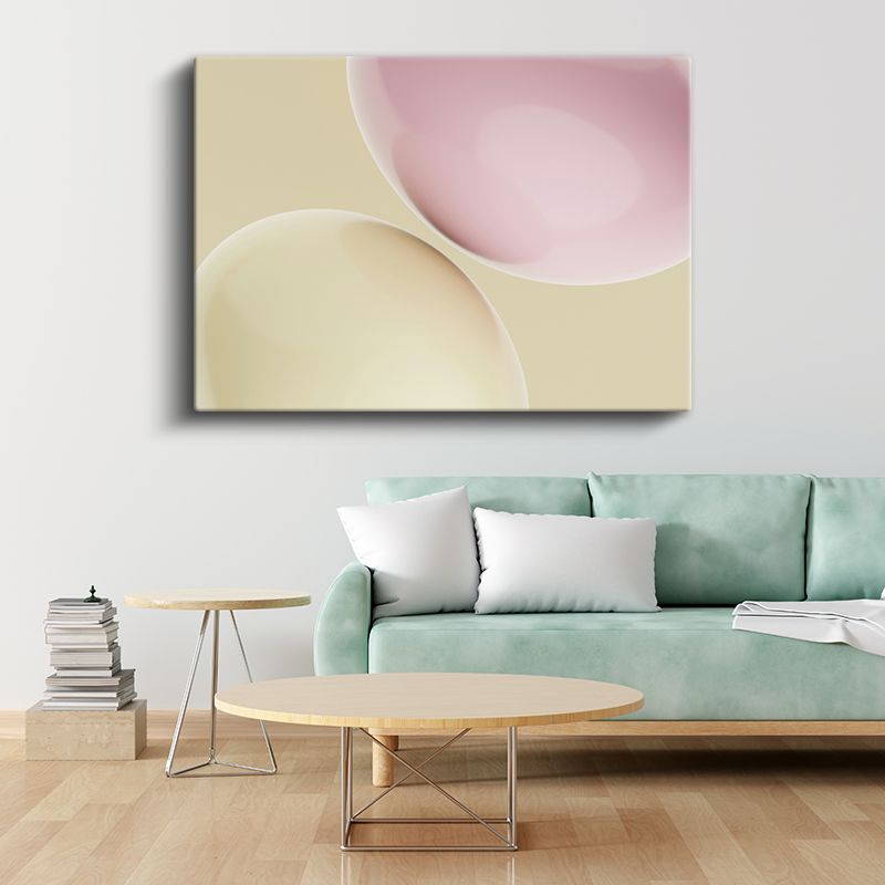 Minimalist Daireler - Pastel Geometrik Soyut Kanvas Tablo