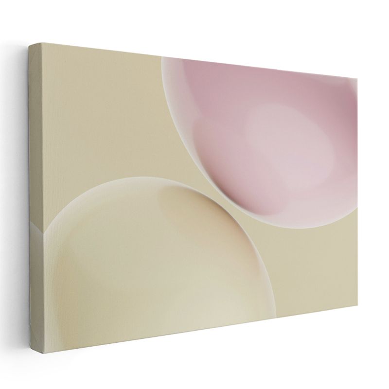 Minimalist Daireler - Pastel Geometrik Soyut Kanvas Tablo