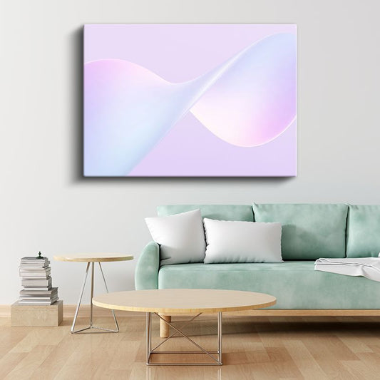 Pastel Senfoni - Yumuşak Geçişli Dalgalı Formlar Kanvas Tablo