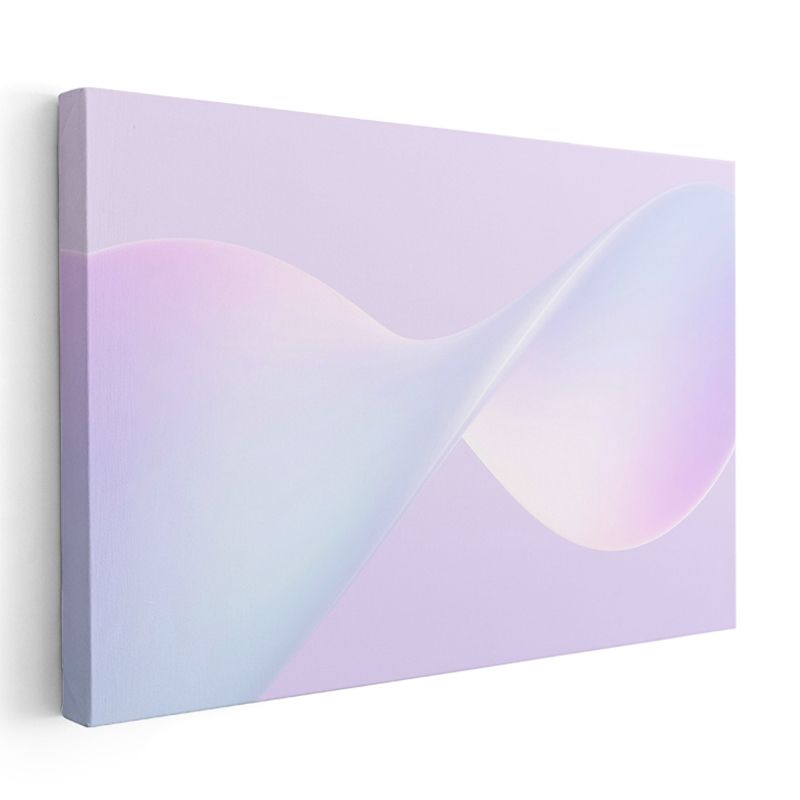 Pastel Senfoni - Yumuşak Geçişli Dalgalı Formlar Kanvas Tablo
