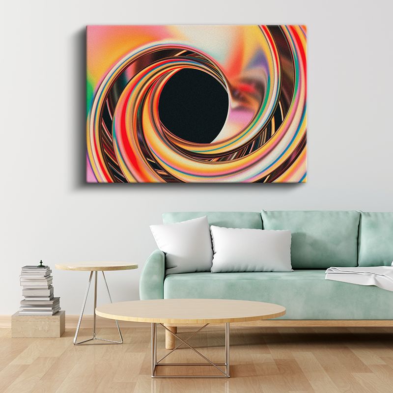 Renkli Sonsuzluk Girdabı - Hipnotik Spiral Kanvas Tablo