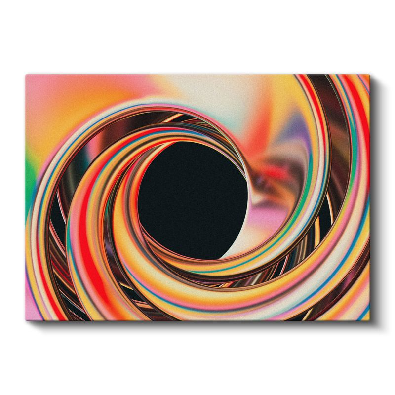 Renkli Sonsuzluk Girdabı - Hipnotik Spiral Kanvas Tablo