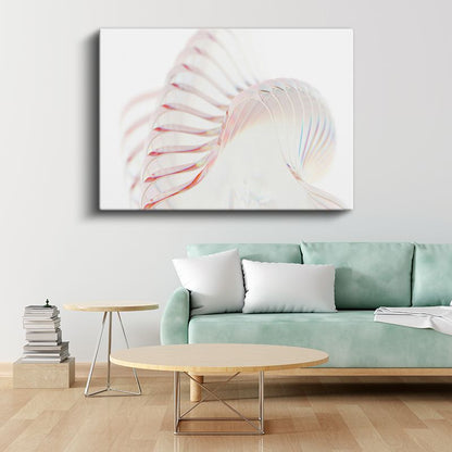 Kristal Dalga - Minimalist Holografik Spiral Kanvas Tablo