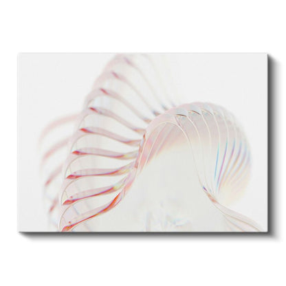 Kristal Dalga - Minimalist Holografik Spiral Kanvas Tablo