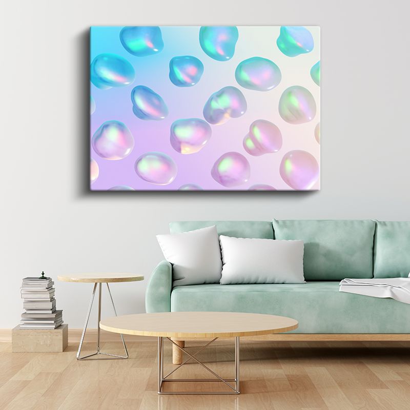 Holografik Damlalar - Işıltılı Kabarcıklar Koleksiyonu Kanvas Tablo