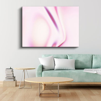 Pembe Soyut Dalgalar - Yumuşak Bulanık Geçişler Kanvas Tablo