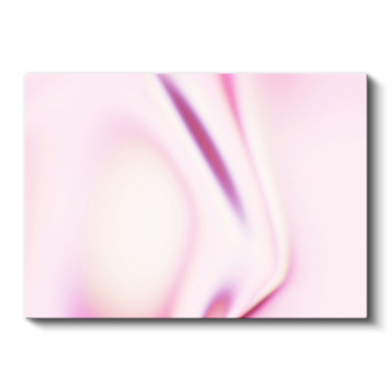 Pembe Soyut Dalgalar - Yumuşak Bulanık Geçişler Kanvas Tablo