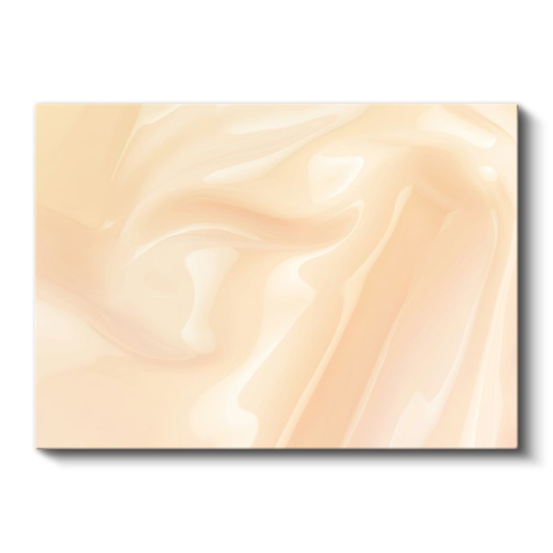 İpeksi Dalgalar - Krem Tonlarında Yumuşak Dokular Kanvas Tablo