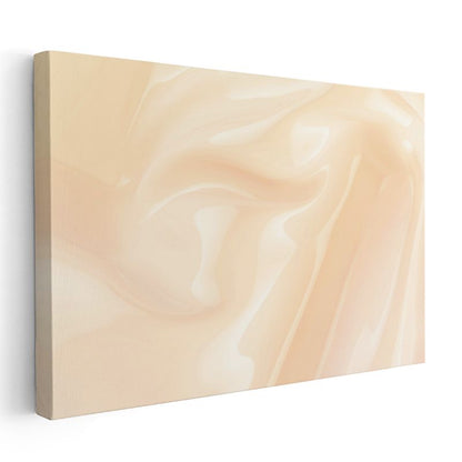 İpeksi Dalgalar - Krem Tonlarında Yumuşak Dokular Kanvas Tablo