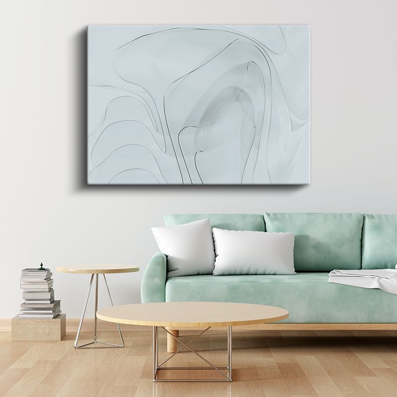 Minimal Dalgalar - İnce Çizgili Soyut Kompozisyon Kanvas Tablo