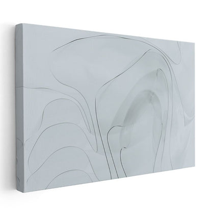 Minimal Dalgalar - İnce Çizgili Soyut Kompozisyon Kanvas Tablo