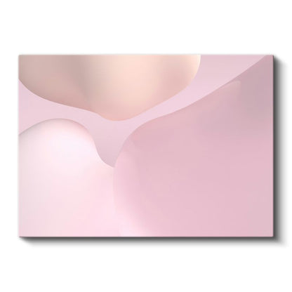 Pembe Soyut - Yumuşak Geçişli Minimalist Formlar Kanvas Tablo