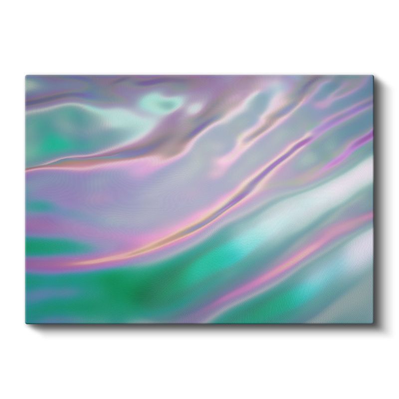 Holografik Dalgalar - Akışkan Renk Geçişli Kanvas Tablo