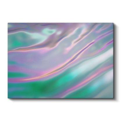 Holografik Dalgalar - Akışkan Renk Geçişli Kanvas Tablo
