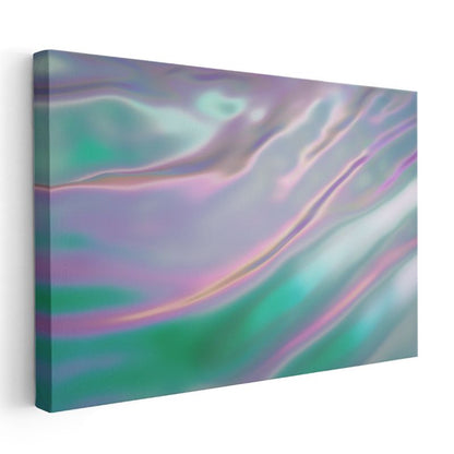 Holografik Dalgalar - Akışkan Renk Geçişli Kanvas Tablo