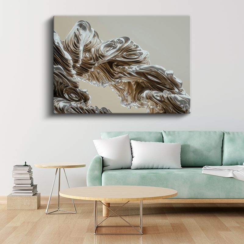 Akışkan Form - Üç Boyutlu Minimalist Kanvas Tablo