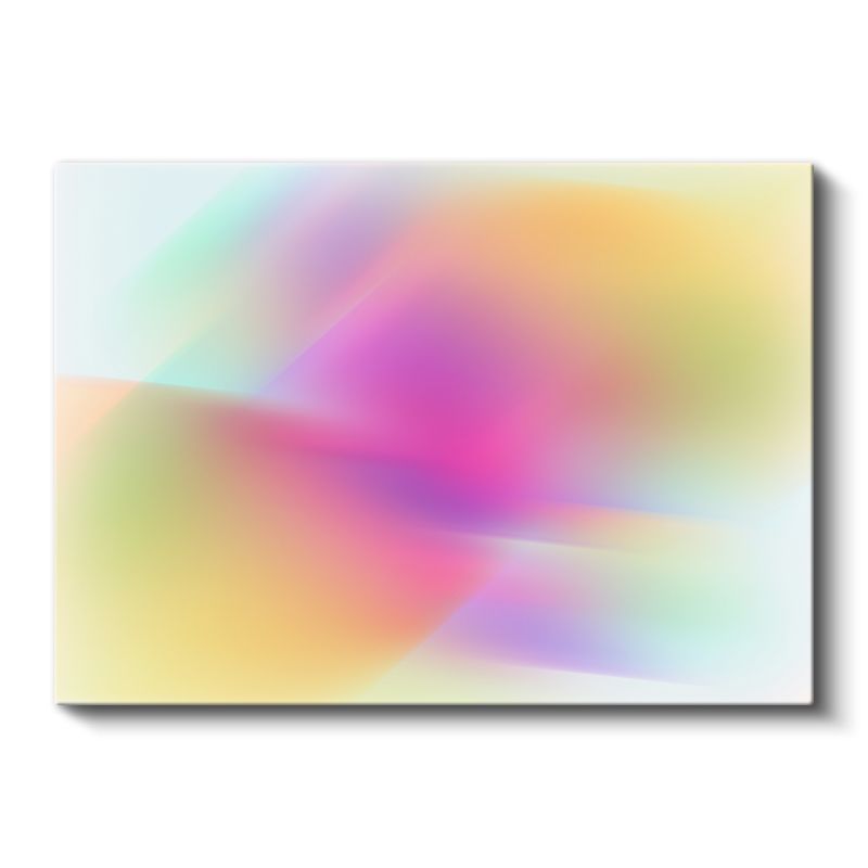 Renk Bulutu - Pastel Tonlarda Yumuşak Geçişli Kanvas Tablo