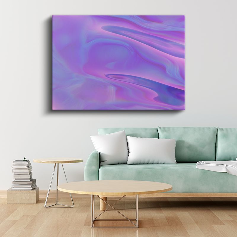 Mor Dalgalar - Akışkan Formlar Modern Sanat Kanvas Tablo
