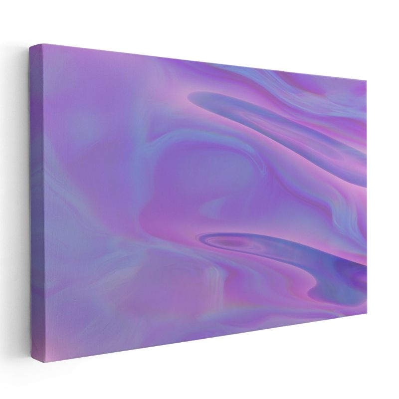 Mor Dalgalar - Akışkan Formlar Modern Sanat Kanvas Tablo