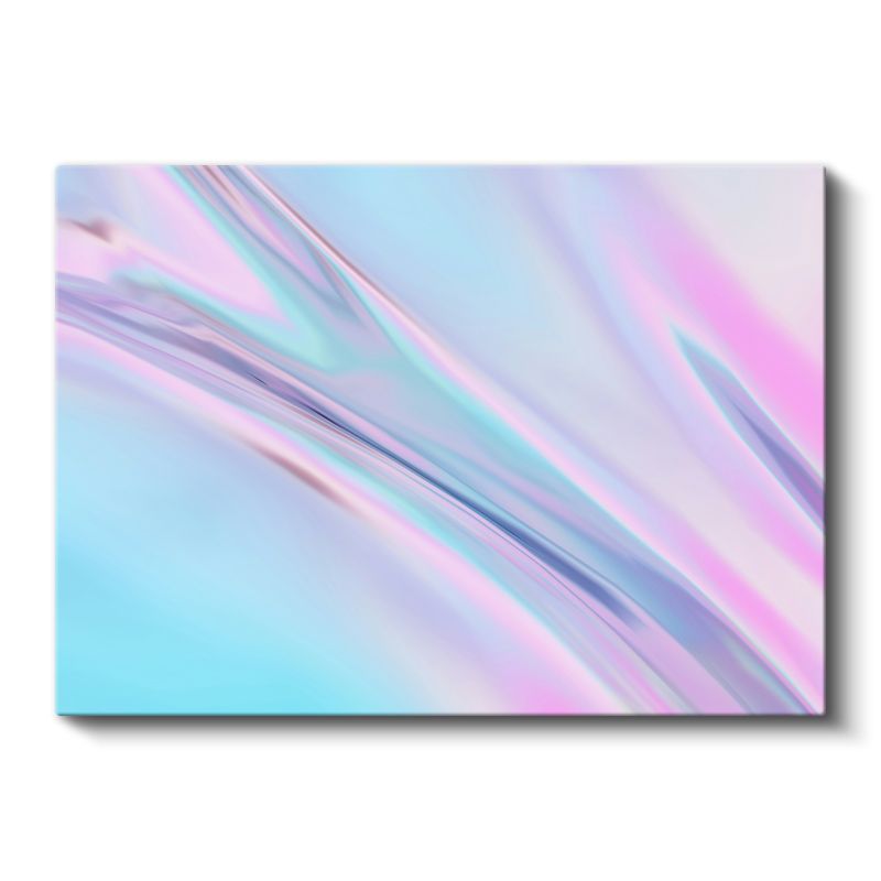 Pastel Işık Çizgileri - Dinamik Diagonal Kompozisyon Kanvas Tablo