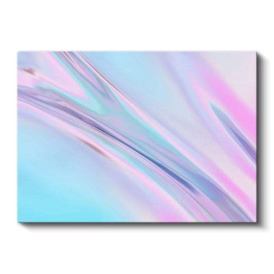 Pastel Işık Çizgileri - Dinamik Diagonal Kompozisyon Kanvas Tablo