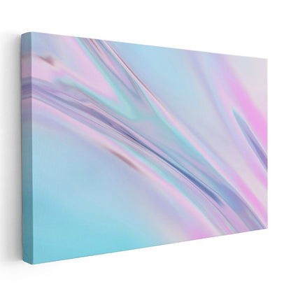Pastel Işık Çizgileri - Dinamik Diagonal Kompozisyon Kanvas Tablo