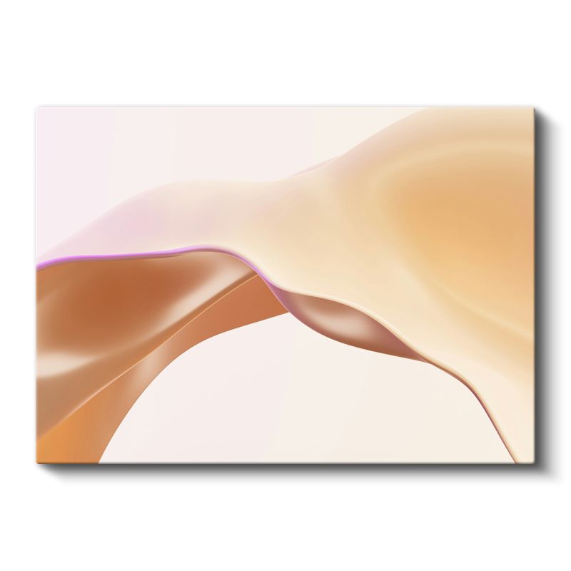 Karamel Dalgalar - Yumuşak Geçişli Minimalist Kanvas Tablo
