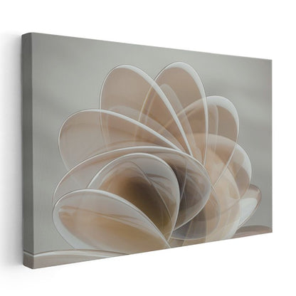 Zarif Spiral - Katmanlı Yarı Saydam Geometri Kanvas Tablo