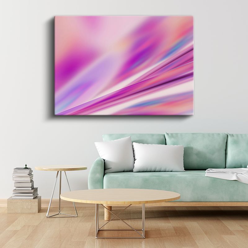 Pembe Akış - Diagonal Mor Gradyan Geçişli Kanvas Tablo