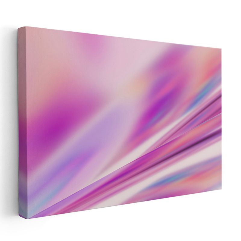 Pembe Akış - Diagonal Mor Gradyan Geçişli Kanvas Tablo
