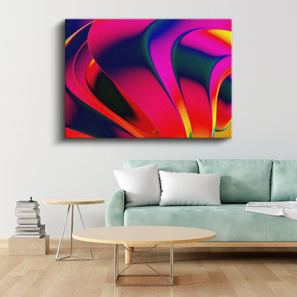 Renk Dalgaları - Dinamik Kıvrımlar Soyut Kanvas Tablo