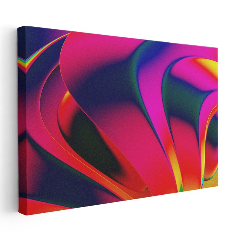 Renk Dalgaları - Dinamik Kıvrımlar Soyut Kanvas Tablo