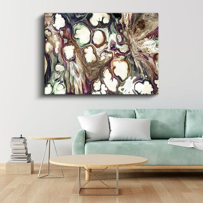 Organik Akış - Mermer Efektli Soyut Doku Kanvas Tablo