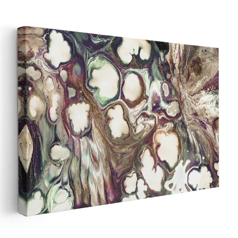 Organik Akış - Mermer Efektli Soyut Doku Kanvas Tablo