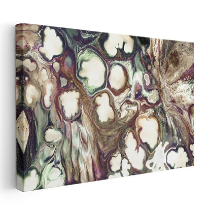 Organik Akış - Mermer Efektli Soyut Doku Kanvas Tablo
