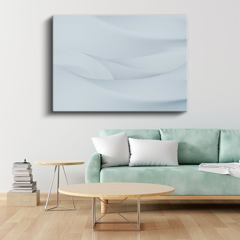 Minimal Dalgalar - Monokrom Yumuşak Geçişli Kanvas Tablo