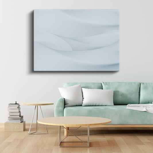 Minimal Dalgalar - Monokrom Yumuşak Geçişli Kanvas Tablo