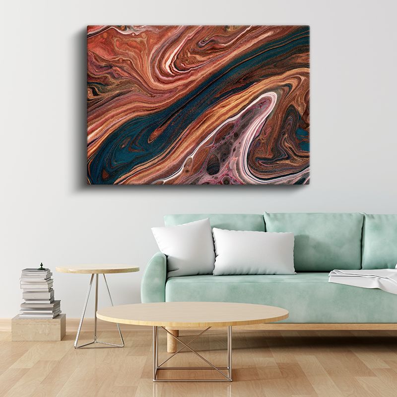 Akışkan Mermer - Organik Renk Geçişli Kanvas Tablo