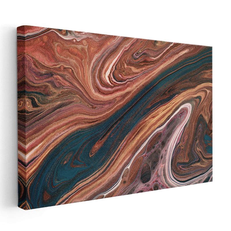 Akışkan Mermer - Organik Renk Geçişli Kanvas Tablo