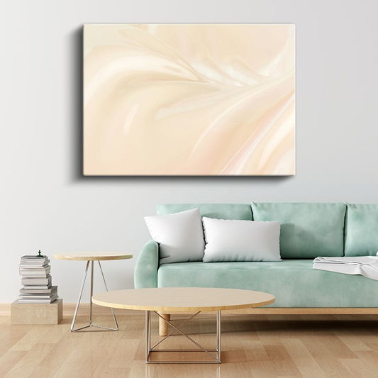 Yumuşak Dalgalar - Nötr Ton Soyut Akış Kanvas Tablo