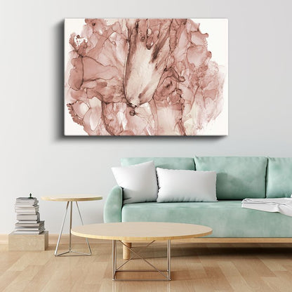 Pudra Akışı - Sulu Boya Efektli Organik Formlar Kanvas Tablo