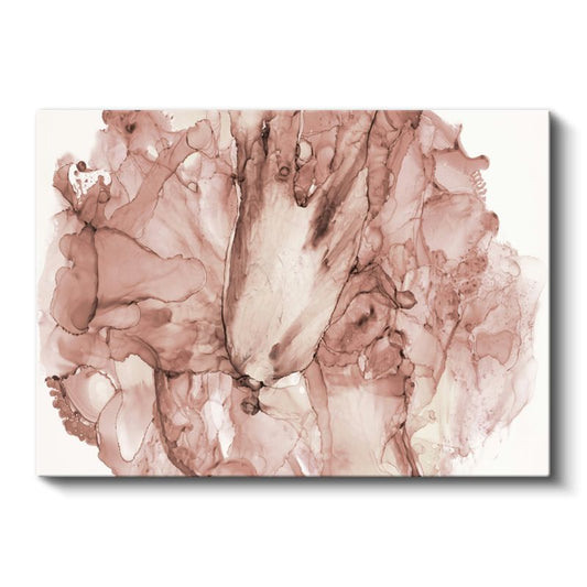 Pudra Akışı - Sulu Boya Efektli Organik Formlar Kanvas Tablo