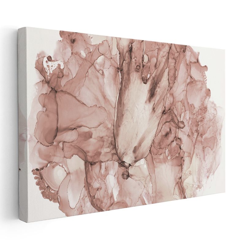 Pudra Akışı - Sulu Boya Efektli Organik Formlar Kanvas Tablo