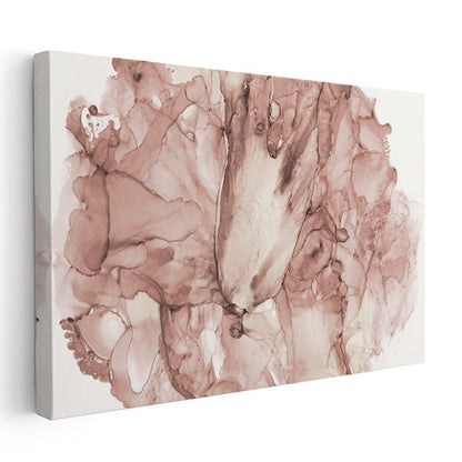 Pudra Akışı - Sulu Boya Efektli Organik Formlar Kanvas Tablo