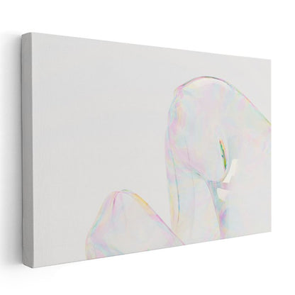 Opal İllüzyon - Pastel Tonlarda Yarı Saydam Soyut Form Kanvas Tablo