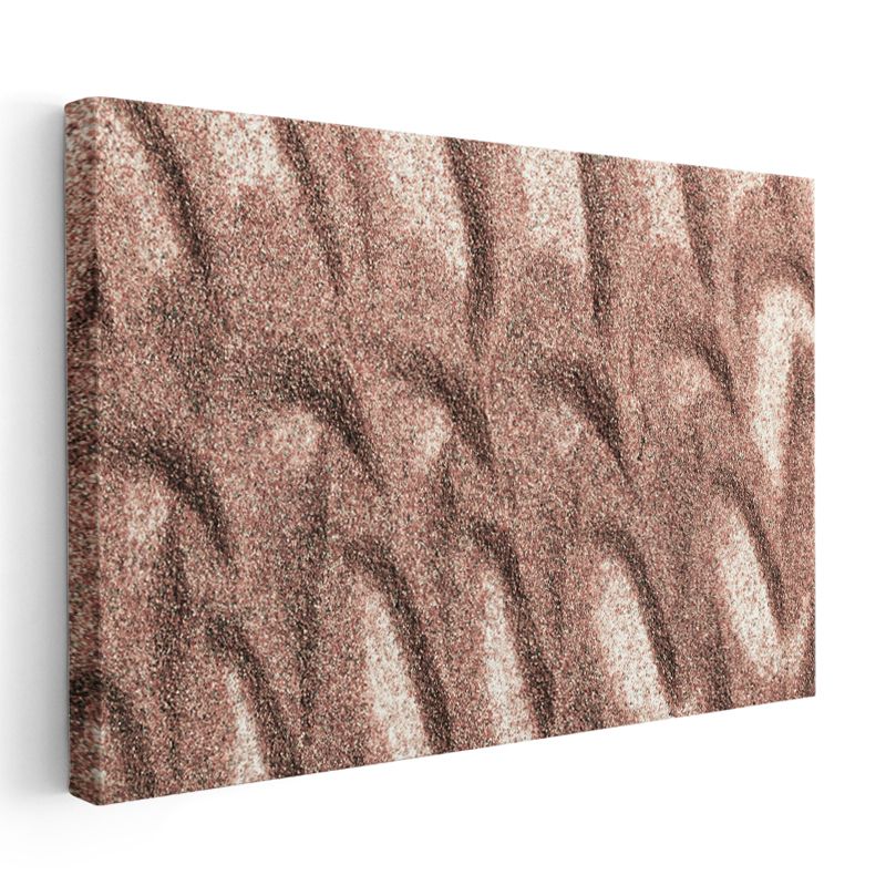Rose Gold Doku - Granüllü Soyut Dalgalı Desen Kanvas Tablo