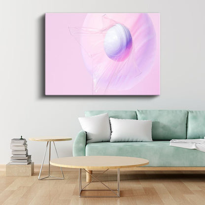 Pembe Sonsuzluk - Yumuşak Minimalist Soyut Kanvas Tablo